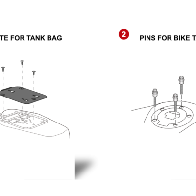 Fitting plate for tank bags fixation – X011PS – Shad