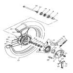 Накладки задни к-т, Rear brake shoe kit за мотоциклет JS125 - 6А, 6B, Jianshe