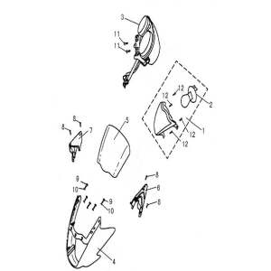 Ляв капак на фара, Left headlight cover за мотоциклет JS-125 6A, Jianshe