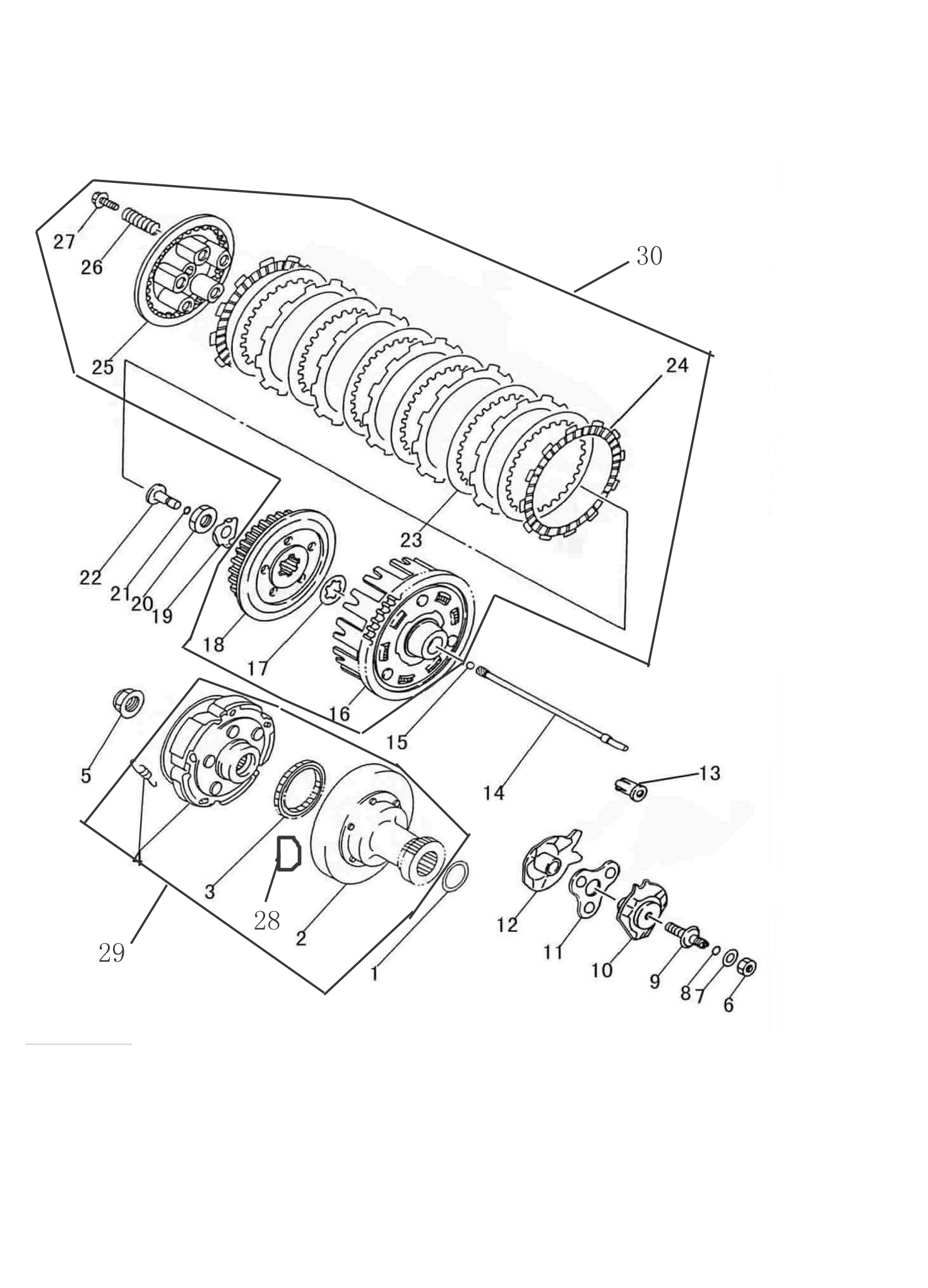 Cluch Диск за съединител, Clutch plate за АТВ JS-400, Jianshe - Image 1