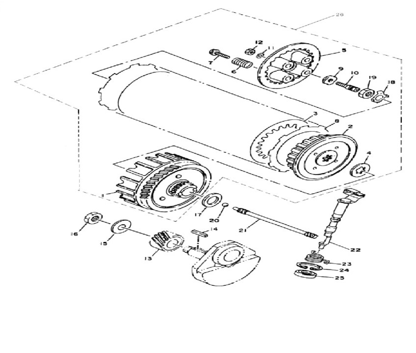 F28-420000-0-1 Съединител комплект, Clutch Assy за мотоциклет JS125-6B, Jianshe - Image 1