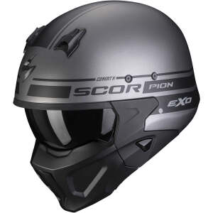Scorpion Exo-Covert-X Tussle Matt Silver/Black Каска