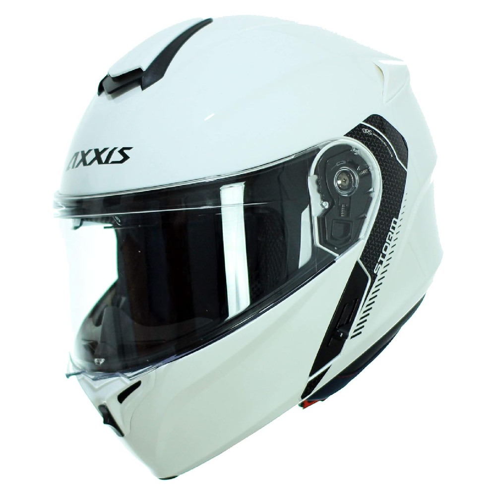 AXXIS FU406SV STORM SV SOLID A0 BLANCO PERLA BRILLO 4 Каска AXXIS FU406SV STORM SV SOLID A0 BLANCO PERLA BRILLO L - Image 1
