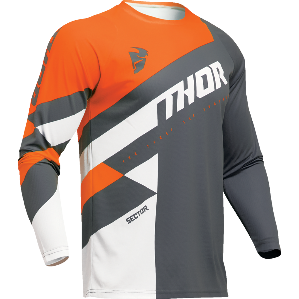 Блуза Thor Sector S24 Checker Charcoal Orange Блуза Thor Sector S24 Checker Charcoal / Orange - Image 1