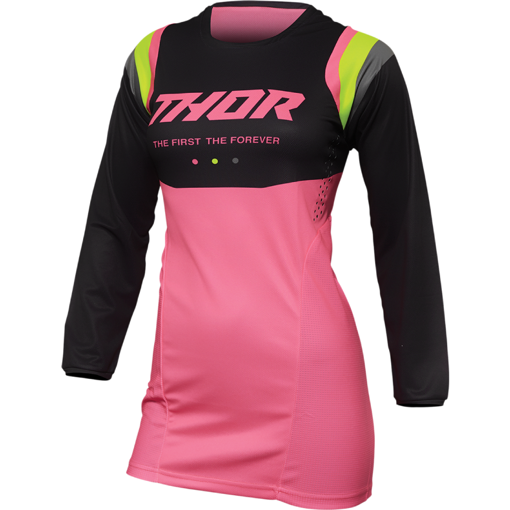 Дамска блуза Thor PULSE S22 REV Charcoal Flo.Pink Дамска фланелка Thor PULSE S22 REV Charcoal / Flo.Pink - Image 1