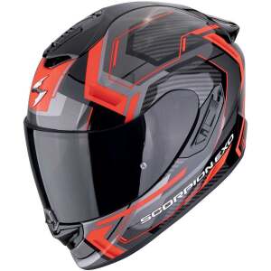 Scorpion EXO-1400 EVO II AIR LINART Full Face Fiber Motorcycle Helmet Black Red Каска