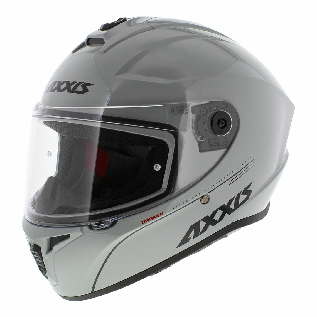 20591988_Axxis_FF112D_Draken_S_Solid_V.2_A2_Gloss_Gray_Helmet Каска AXXIS FF112C DRAKEN S COUGAR A2 GLOSS GRAY - Image 1