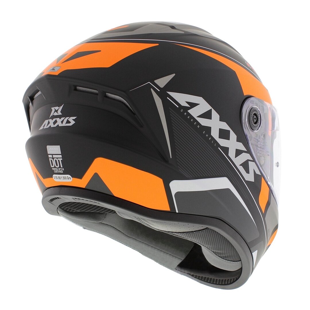 Каска AXXIS FF112C DRAKEN S WIND B4 MATT FLUOR ORANGE - Image 3