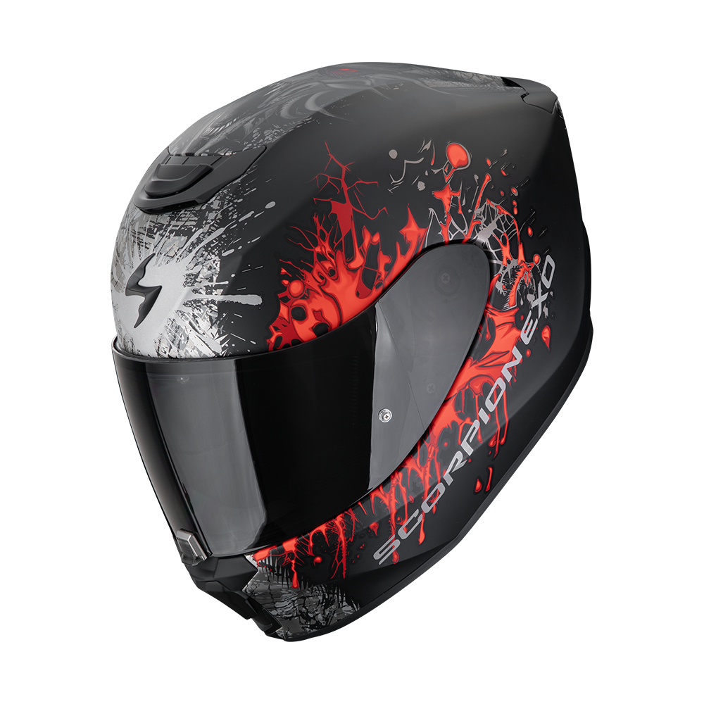 A_scorpionEXO391_WOLF_MatBlaRed_getstung Scorpion EXO-391 WOLF Matt Black-Silver-Red - Image 1