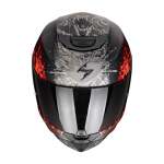 Scorpion EXO-391 WOLF Matt Black-Silver-Red - Image 2