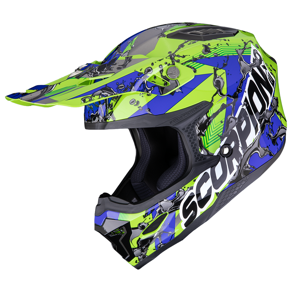 132-588-429-04 SCORPION SMX-10 GASOLINE Green-Blue-Black - Image 1